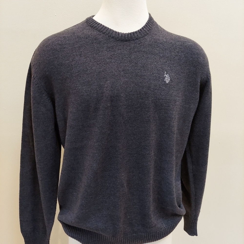 Men's Gray US Polo Assn pullover Crewneck. XXL - Picture 2 of 6